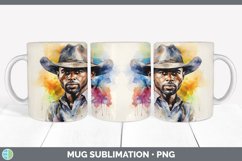 Rainbow Black Cowboy Mug Wrap | Sublimation Coffee Cup Desig Product Image 6