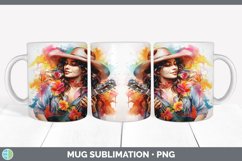 Rainbow Latina Cowgirl Mug Wrap | Sublimation Coffee Cup Des Product Image 7