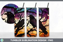 Stained Glass Crow Bird Tumbler | Sublimation 20 oz Tumbler Product Image 4