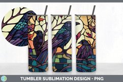 Stained Glass Crow Bird Tumbler | Sublimation 20 oz Tumbler Product Image 5