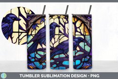 Stained Glass Crow Bird Tumbler | Sublimation 20 oz Tumbler Product Image 7