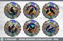 Stained Glass Crow Bird Wind Spinner | Sublimation Spinner D Product Image 2