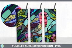 Stained Glass Finch Bird Tumbler | Sublimation 20 oz Skinny Product Image 5