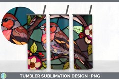Stained Glass Finch Bird Tumbler | Sublimation 20 oz Skinny Product Image 6