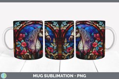 Stained Glass Horses Mug Wrap | Sublimation Coffee Cup Desig Product Image 2