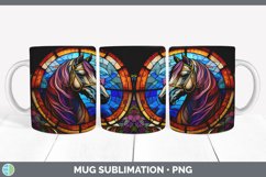 Stained Glass Horses Mug Wrap | Sublimation Coffee Cup Desig Product Image 6