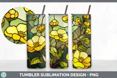 Stained Glass Buttercup Flowers Tumbler | Sublimation 20 oz Product Image 7