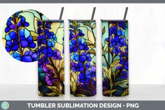 Stained Glass Delphinium Flowers Tumbler | Sublimation 20 oz Product Image 4