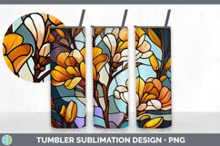 Stained Glass Freesia Flowers Tumbler | Sublimation 20 oz Sk Product Image 2