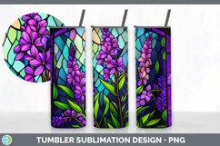 Stained Glass Lavender Flowers Tumbler | Sublimation 20 oz S Product Image 7
