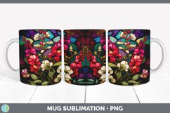 Stained Glass Snapdragon Flowers Mug Wrap | Sublimation Coff Product Image 2