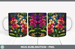 Stained Glass Snapdragon Flowers Mug Wrap | Sublimation Coff Product Image 7