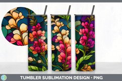 Stained Glass Snapdragon Flowers Tumbler | Sublimation 20 oz Product Image 7