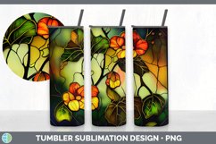 Stained Glass Abutilon Flowers Tumbler | Sublimation 20 oz S Product Image 2