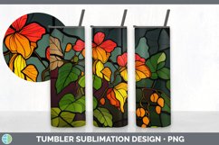 Stained Glass Abutilon Flowers Tumbler | Sublimation 20 oz S Product Image 3