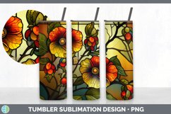 Stained Glass Abutilon Flowers Tumbler | Sublimation 20 oz S Product Image 4