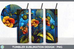 Stained Glass Abutilon Flowers Tumbler | Sublimation 20 oz S Product Image 5