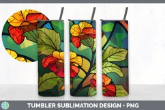 Stained Glass Abutilon Flowers Tumbler | Sublimation 20 oz S Product Image 6
