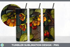 Stained Glass Abutilon Flowers Tumbler | Sublimation 20 oz S Product Image 7