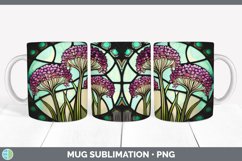 Stained Glass Allium Flowers Mug Wrap | Sublimation Coffee C Product Image 5