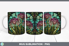 Stained Glass Allium Flowers Mug Wrap | Sublimation Coffee C Product Image 6