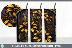 Stained Glass Black-eyed Susan Flowers Tumbler | Sublimation Product Image 2