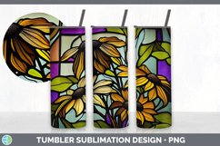 Stained Glass Black-eyed Susan Flowers Tumbler | Sublimation Product Image 7