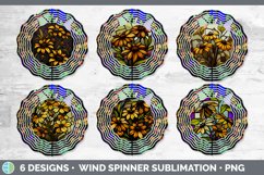 Stained Glass Black-eyed Susan Flowers Wind Spinner | Sublim Product Image 2
