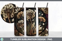 Stained Glass Dandelion Flowers Tumbler | Sublimation 20 oz Product Image 6