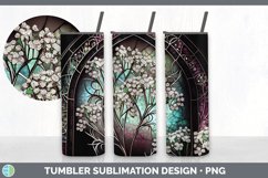Stained Glass Babys Breath Flowers Tumbler | Sublimation 20 Product Image 2