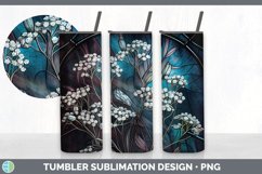 Stained Glass Babys Breath Flowers Tumbler | Sublimation 20 Product Image 3