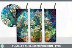 Stained Glass Babys Breath Flowers Tumbler | Sublimation 20 Product Image 5