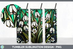 Stained Glass Snowdrop Flowers Tumbler | Sublimation 20 oz S Product Image 2