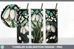 Stained Glass Snowdrop Flowers Tumbler | Sublimation 20 oz S Product Image 3