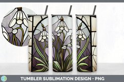 Stained Glass Snowdrop Flowers Tumbler | Sublimation 20 oz S Product Image 4