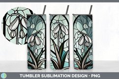 Stained Glass Snowdrop Flowers Tumbler | Sublimation 20 oz S Product Image 6