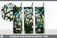 Stained Glass Snowdrop Flowers Tumbler | Sublimation 20 oz S Product Image 7