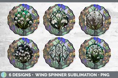 Stained Glass Snowdrop Flowers Wind Spinner | Sublimation Sp Product Image 2