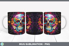 Stained Glass Sugar Skulls Mug Wrap | Sublimation Coffee Cup Product Image 5