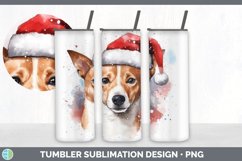 Christmas Santa Hat Basenji Dog Tumbler | Sublimation 20 oz Product Image 6