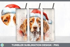 Christmas Santa Hat Brittany Dog Tumbler | Sublimation 20 oz Product Image 5