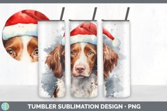 Christmas Santa Hat Brittany Dog Tumbler | Sublimation 20 oz Product Image 6
