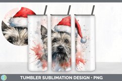 Christmas Santa Hat Cairn Terrier Dog Tumbler | Sublimation Product Image 4
