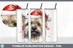 Christmas Santa Hat Cairn Terrier Dog Tumbler | Sublimation Product Image 5