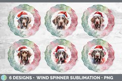 Christmas Santa Hat Shorthaired Pointer Dog Wind Spinner | S Product Image 2