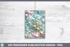 Pearl Christmas Snowflakes Air Freshener Sublimation Car Fre Product Image 1