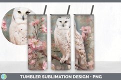 Vintage Owl Bird Tumbler | Sublimation 20 oz Skinny Tumbler Product Image 7