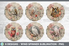 Vintage Owl Bird Wind Spinner | Sublimation Spinner Designs Product Image 2