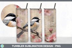 Vintage Chickadee Bird Tumbler | Sublimation 20 oz Skinny Tu Product Image 6