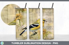Vintage Goldfinch Bird Tumbler | Sublimation 20 oz Skinny Tu Product Image 6